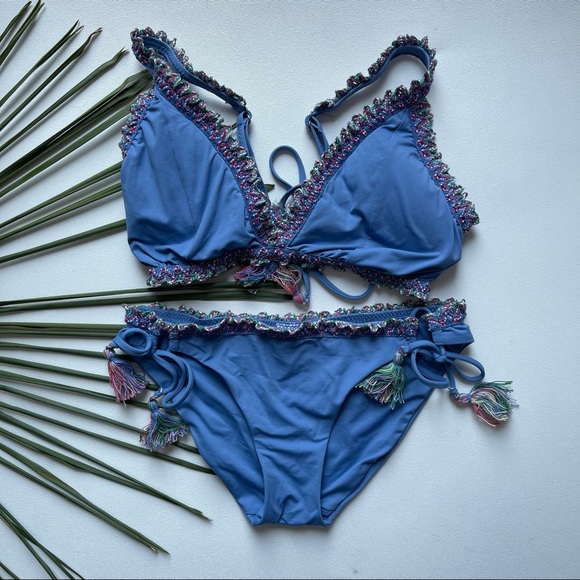 BECCA MEDINA CROCHET TRIM BIKINI SET - Picture 2 of 13